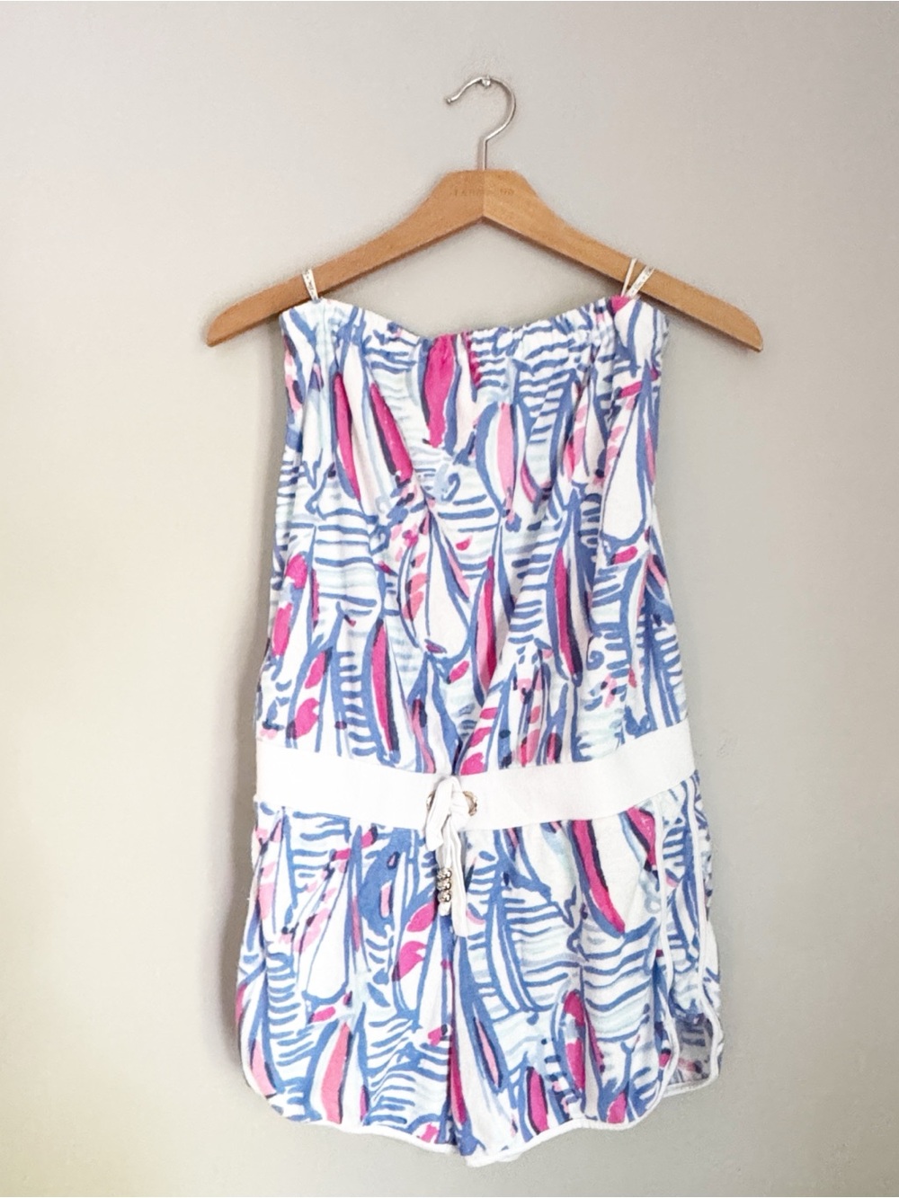 Lilly Pulitzer Red, Right, Return terry romper S